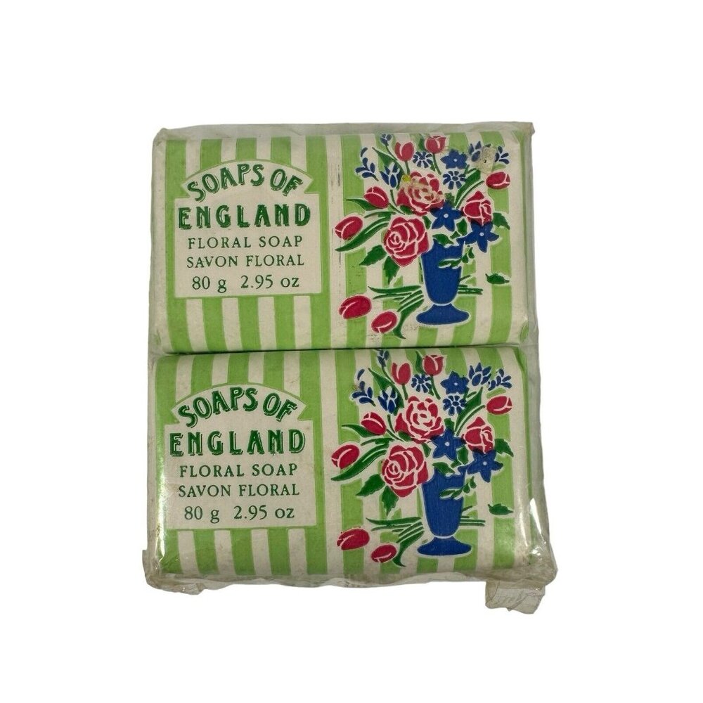 Soaps Of England Bar Soap Savon Floral Retro Vintage NOS Sealed Skincare Lidco